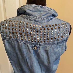 INC International Concepts Sz 6 Denim Shirt